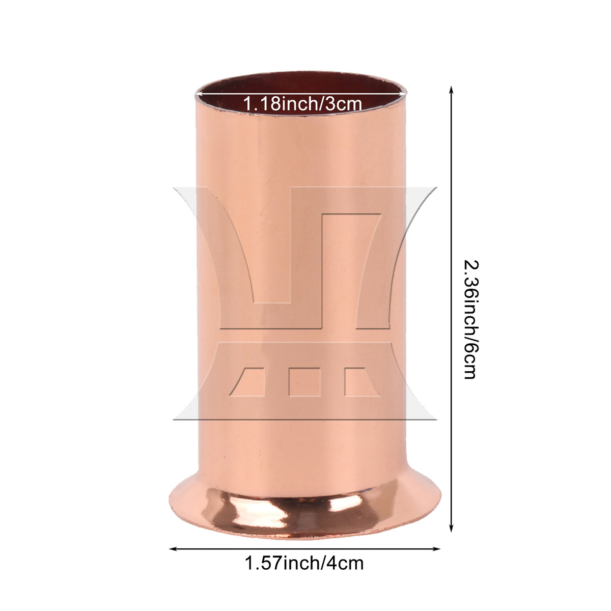 BQLZR 1pc E14 Chandelier Socket Sleeve 30 x 60mm Rose Gold Crystal Chandelier Hardware Iron Casing
