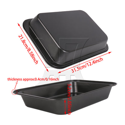 BQLZR Rectangular Baking Pan, Thick And Sturdy, For Baking Bread, 12.4x8.58 Inches