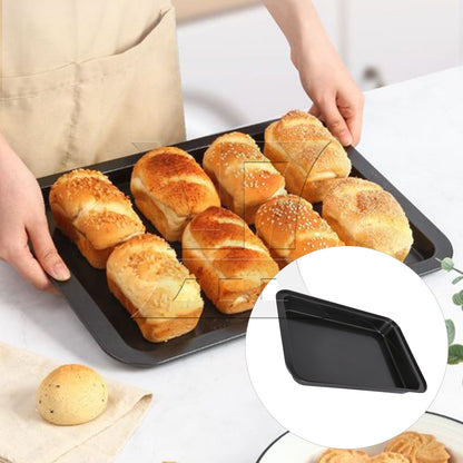 BQLZR Carbon Steel Rectangular Cake Baking Pan, Stable For Baking Crisps, 16.73 x 11.22 Inch