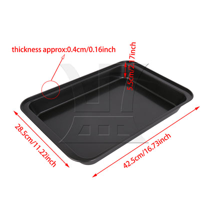BQLZR Carbon Steel Rectangular Cake Baking Pan, Stable For Baking Crisps, 16.73 x 11.22 Inch