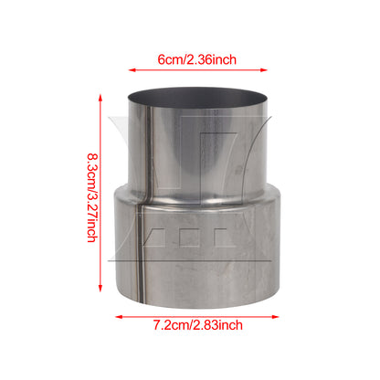 BQLZR Stainless Steel Exhaust Tube Reducing Adapter, Professionally Designed, 2.36inch Inner Diameter, 2.83inch Outer Diameter