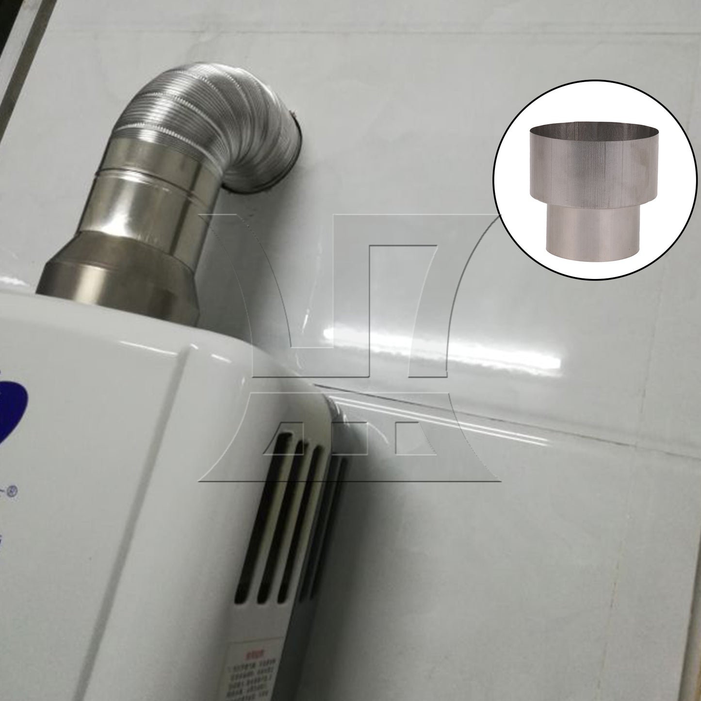 BQLZR Stainless Steel Exhaust Tube Reducing Adapter, Professionally Designed, 2.36 Inch Inner Dia To 3.25 Inch Outer Dia