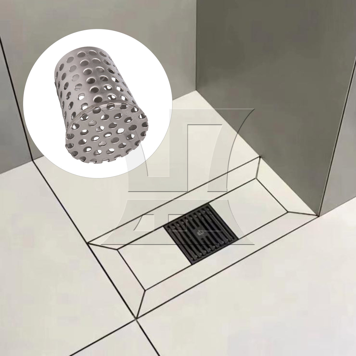 BQLZR Stainless Steel Shower Floor Drain, Secure Installation, 1.97x1.57x1.57 Inches