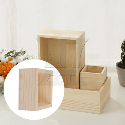 BQLZR 1PCS Wood Storage Box, Smooth Surface, For Storing Jewelry, 3.15x3.15x1.57 Inches
