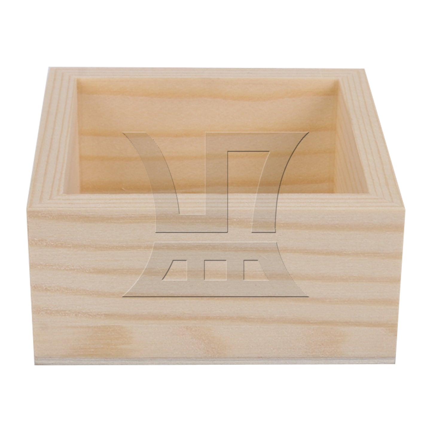 BQLZR 1PCS Wood Storage Box, Smooth Surface, For Storing Jewelry, 3.15x3.15x1.57 Inches