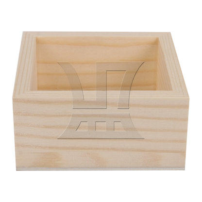 BQLZR 1PCS Wood Storage Box, Smooth Surface, For Storing Jewelry, 3.15x3.15x1.57 Inches