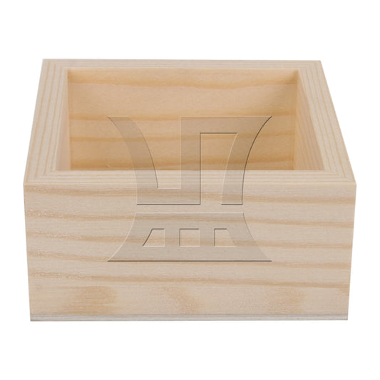BQLZR 1PCS Wood Storage Box, Smooth Surface, For Storing Jewelry, 3.15x3.15x1.57 Inches