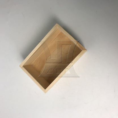 BQLZR Natural Wood Storage Box With Smooth Surface For Storing Hair Accessories, 5.91x3.94x2.36 Inches