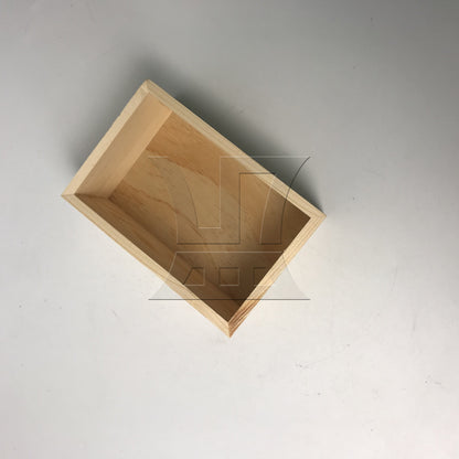BQLZR Natural Wood Storage Box With Smooth Surface For Storing Hair Accessories, 5.91x3.94x2.36 Inches