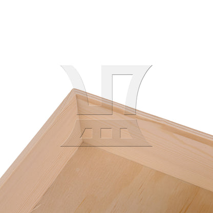 BQLZR Unfinished Wood Storage Box, Long-Lasting, For Storing Small Keepsakes, 7.87x7.87x3.15 Inches
