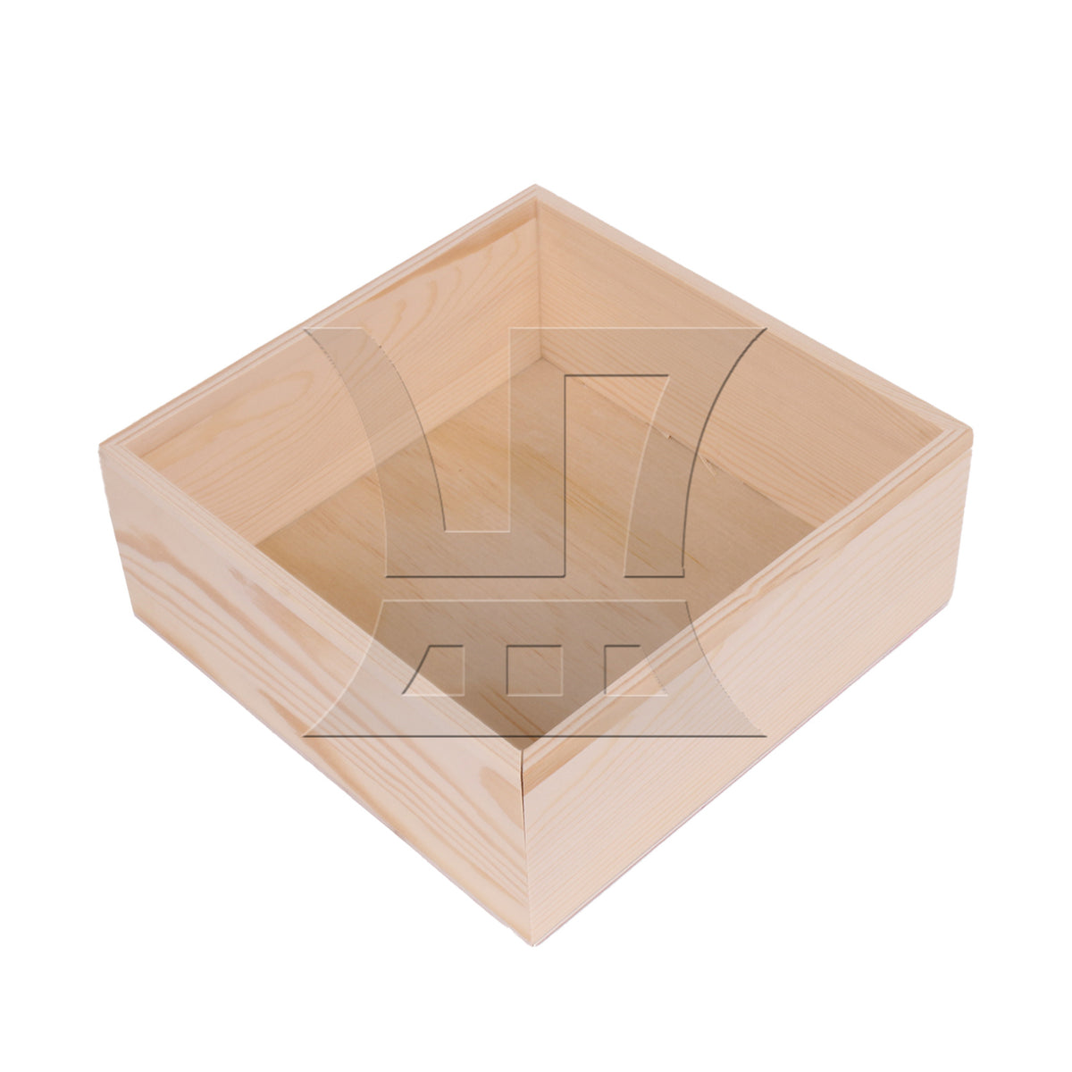 BQLZR Unfinished Wood Storage Box, Long-Lasting, For Storing Small Keepsakes, 7.87x7.87x3.15 Inches