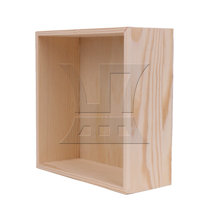 BQLZR Unfinished Wood Storage Box, Long-Lasting, For Storing Small Keepsakes, 7.87x7.87x3.15 Inches