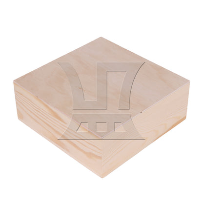BQLZR Unfinished Wood Storage Box, Long-Lasting, For Storing Small Keepsakes, 7.87x7.87x3.15 Inches