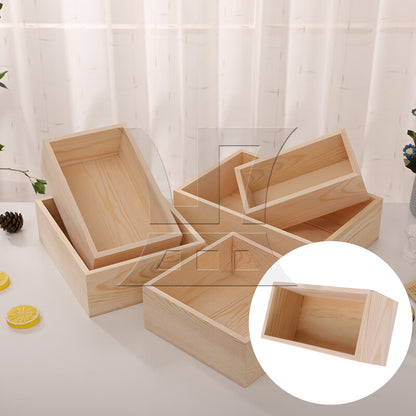 BQLZR Unfinished Wooden Storage Box, Long-Lasting, For Storing Watches, 7.87x3.94x3.15inch