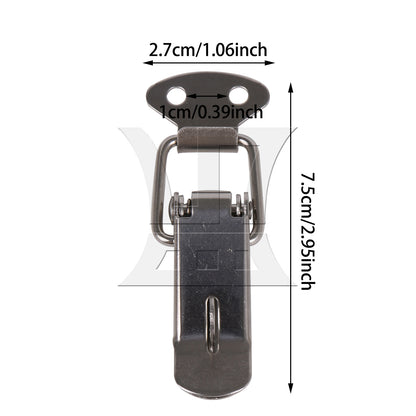 BQLZR Stainless Steel Spring Toggle Lock, High Quality Material, For Boxes, 2.95x1.06inch Silver