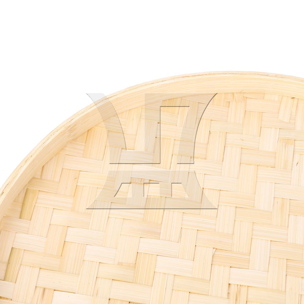 BQLZR 1pc Shallow Mouth Bamboo Tray, Round 30cm, Suitable For Family Dining Tables