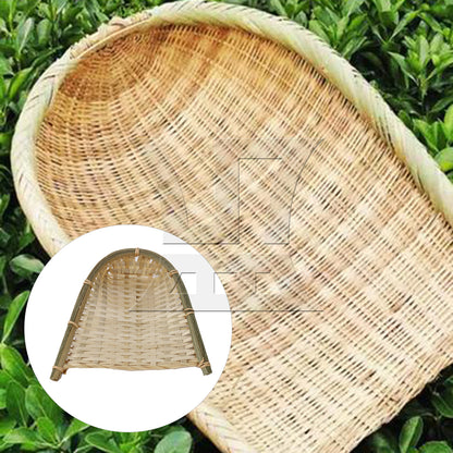 BQLZR 1pc Bamboo Weaving Dustpan, 18.8cmx18cm, Suitable For Family Dining Tables