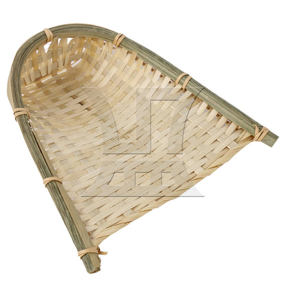 BQLZR 1pc Bamboo Weaving Dustpan, 18.8cmx18cm, Suitable For Family Dining Tables