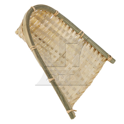 BQLZR 1pc Bamboo Weaving Dustpan, 18.8cmx18cm, Suitable For Family Dining Tables