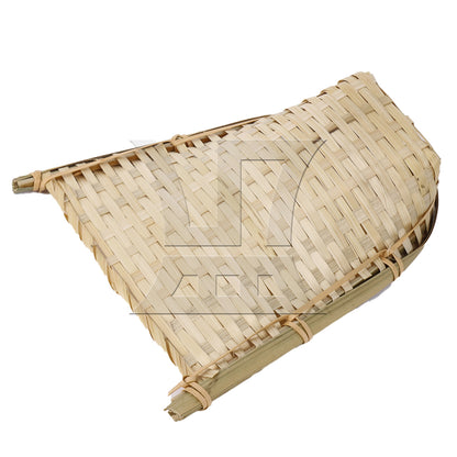 BQLZR 1pc Bamboo Weaving Dustpan, 18.8cmx18cm, Suitable For Family Dining Tables