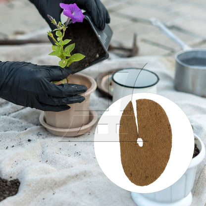 BQLZR 1pc Coconut Brown Round Hole Pad, 25Cm, Suitable For Household Products