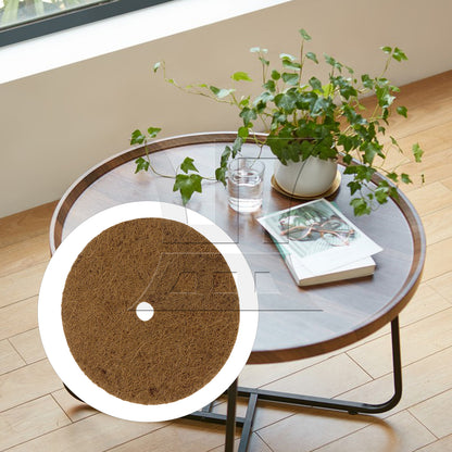 BQLZR 1pc Coconut Brown Round Hole Pad, 25Cm, Suitable For Household Products
