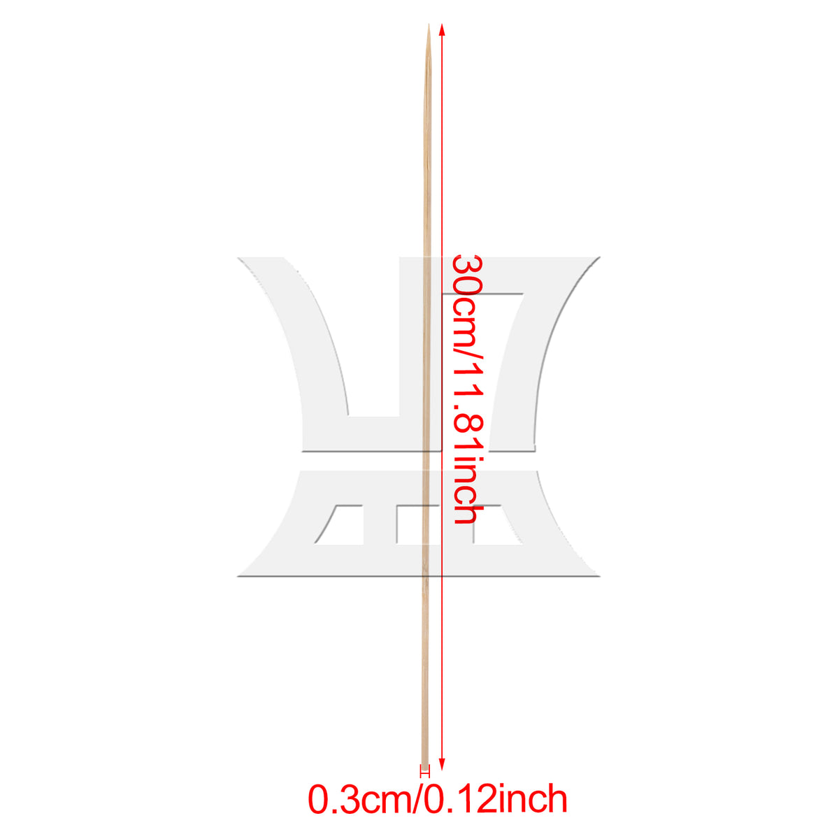 BQLZR 1pc Natural Bamboo Skewer for Family Gatherings Outdoor Cookouts