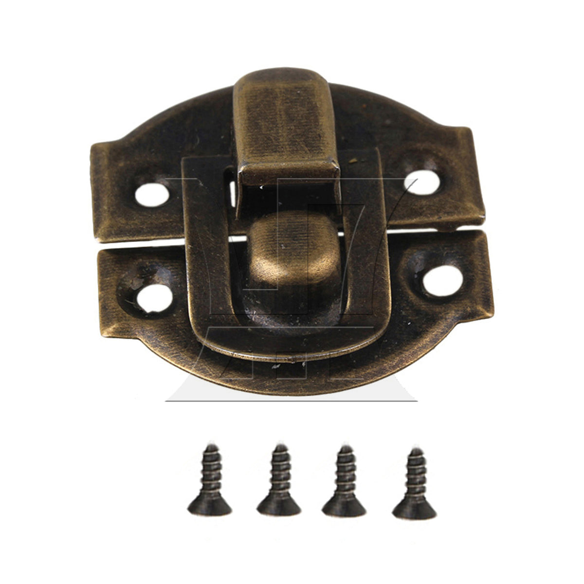 BQLZR 1pc Antique Furniture Metal Corner 29 x 27mm Blue Retro Color Hardware Box Buckle Retro Gift Box Golden Lock Buckle