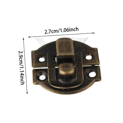 BQLZR 1pc Antique Furniture Metal Corner 29 x 27mm Blue Retro Color Hardware Box Buckle Retro Gift Box Golden Lock Buckle