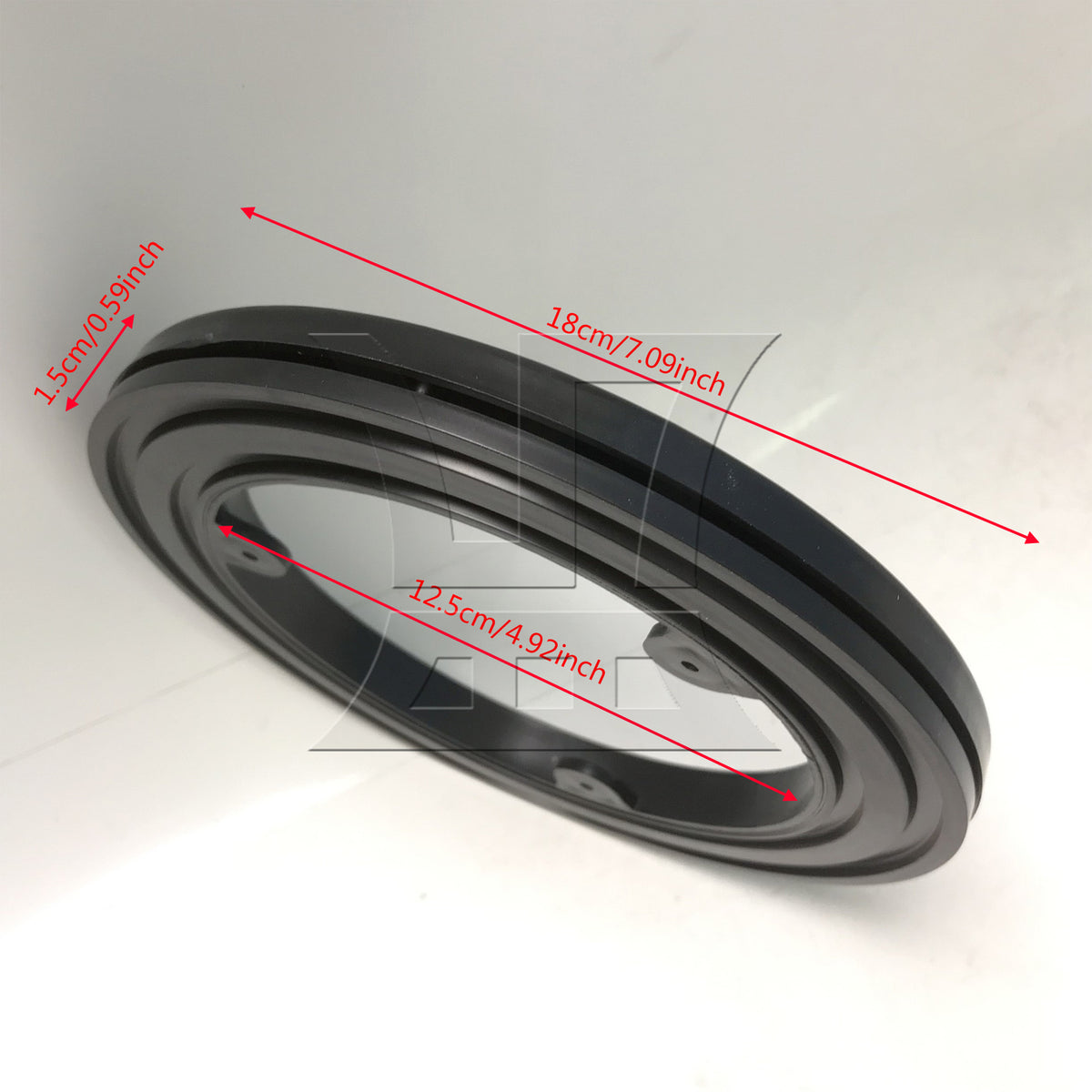 BQLZR 1pc Plastic Ring Lazy Susan Turntable Diameter 18cm Black for Load Bearing Sealing Flower Arrangement Furniture Rotary Base