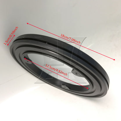 BQLZR 1pc Plastic Ring Lazy Susan Turntable Diameter 18cm Black for Load Bearing Sealing Flower Arrangement Furniture Rotary Base