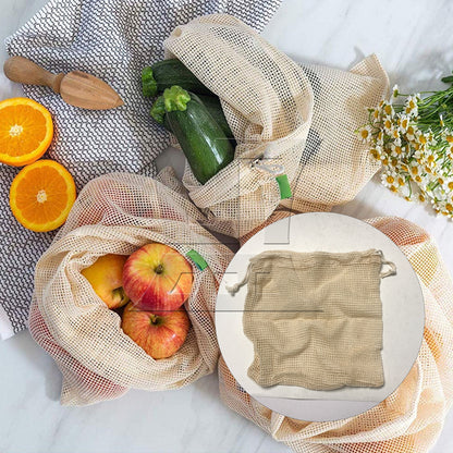 BQLZR 1pc Drawstring Bag Double Drawstring 21x18cm for Vegetables Fruits Shopping Bags