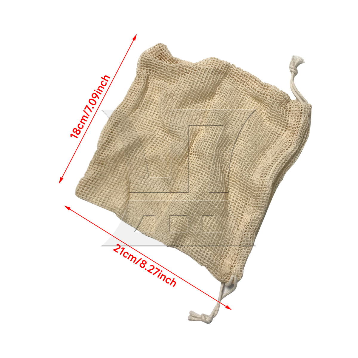 BQLZR 1pc Drawstring Bag Double Drawstring 21x18cm for Vegetables Fruits Shopping Bags