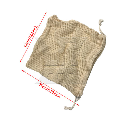 BQLZR 1pc Drawstring Bag Double Drawstring 21x18cm for Vegetables Fruits Shopping Bags