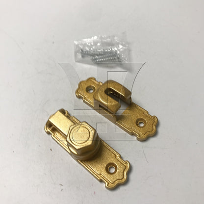 BQLZR 1pc Sliding Door Latch 90 180 Degrees Golden for Sliding Door Bathroom Door