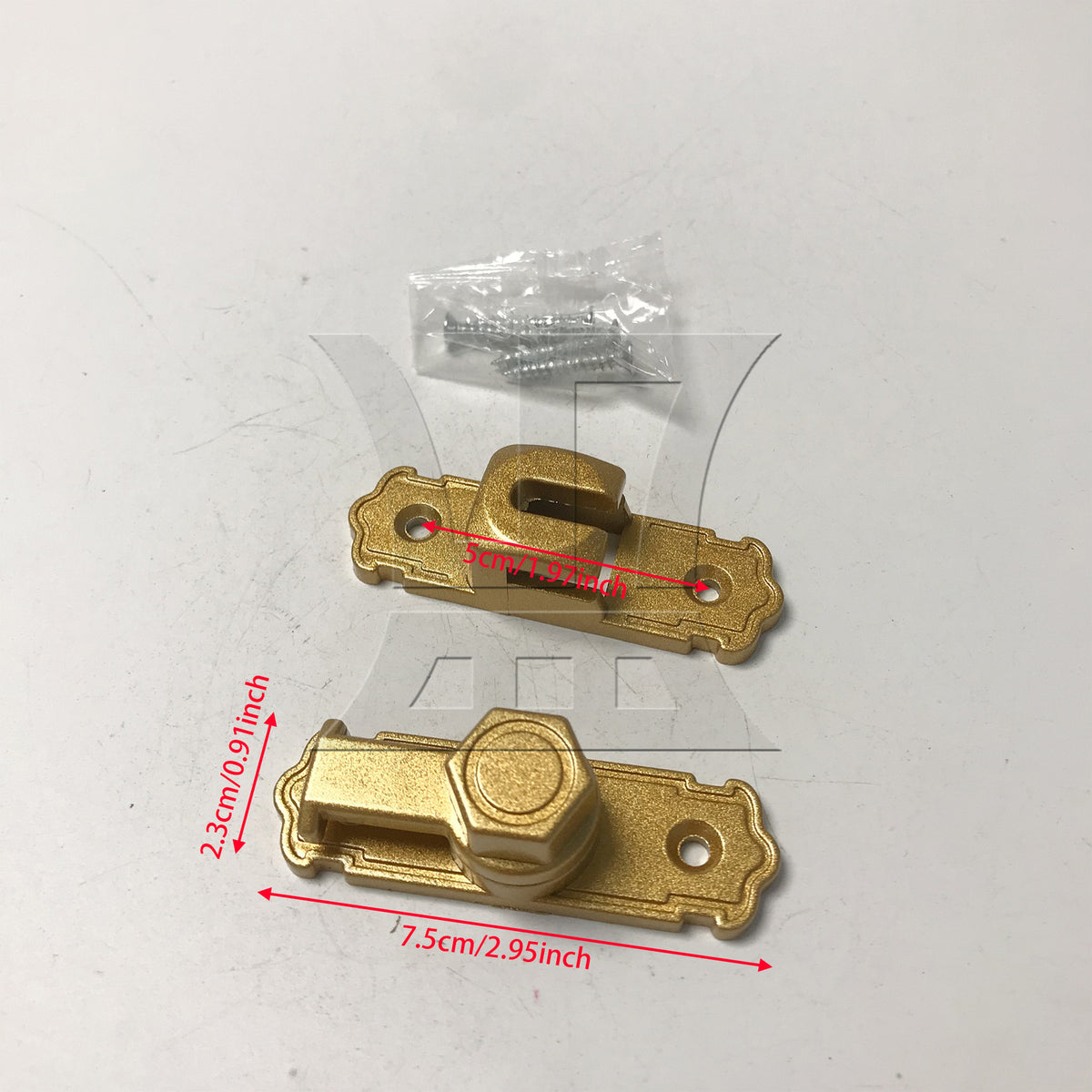 BQLZR 1pc Sliding Door Latch 90 180 Degrees Golden for Sliding Door Bathroom Door