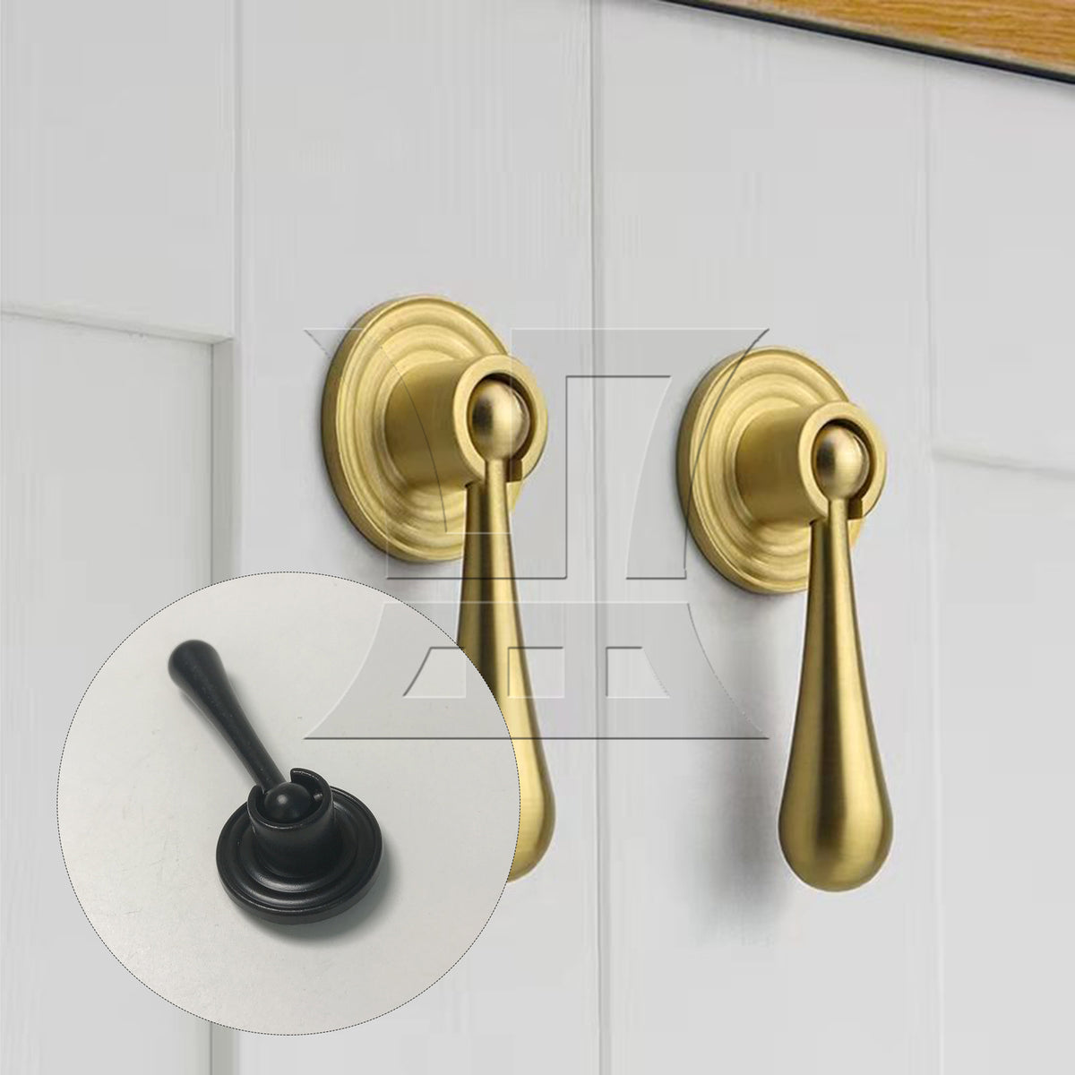 BQLZR 1pc Antique Brass Pendant Pull B1020 Black for Furniture Polishing Furniture Polishing