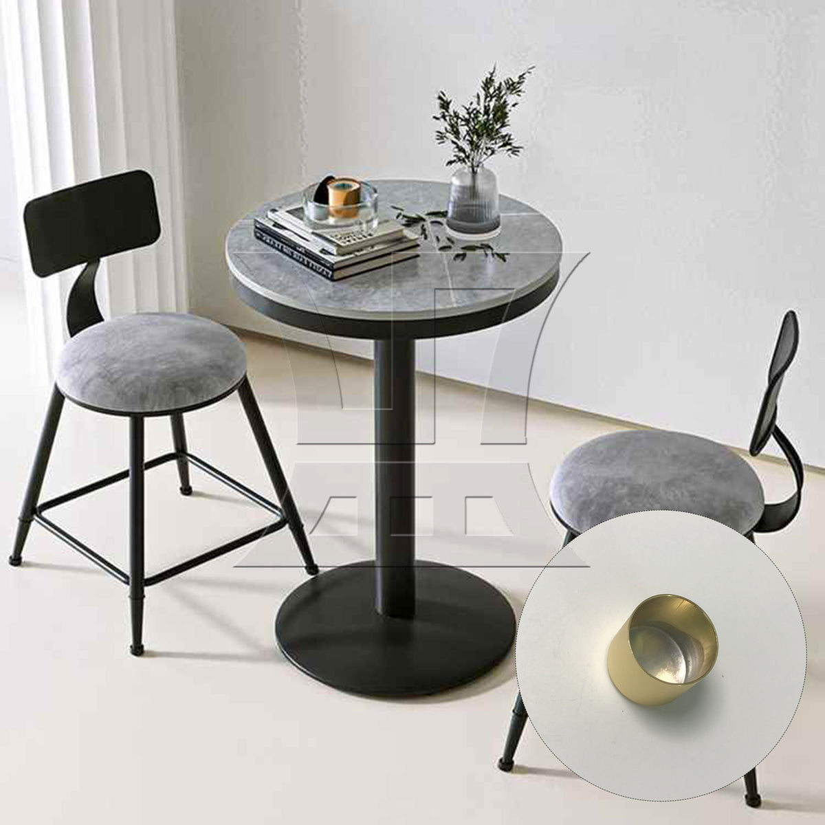 BQLZR 1pc Brass Furniture Leg Cover Outer Diameter 25mm x Height 20mm for Sofa Foot Covers Table and Chair Foot Covers