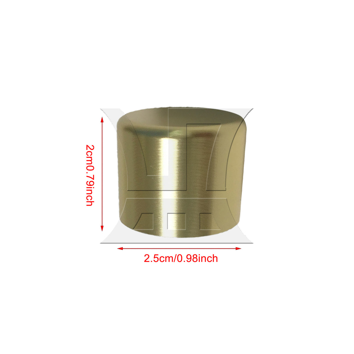 BQLZR 1pc Brass Furniture Leg Cover Outer Diameter 25mm x Height 20mm for Sofa Foot Covers Table and Chair Foot Covers