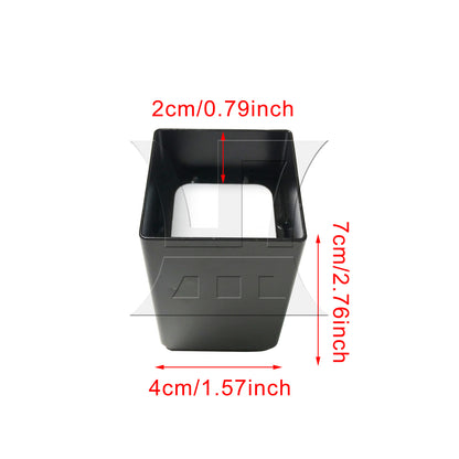 BQLZR 1pc Square Carbon Steel Furniture Leg 4x5cm Black for Lifting Furniture Coffee Table Tv Cabinet
