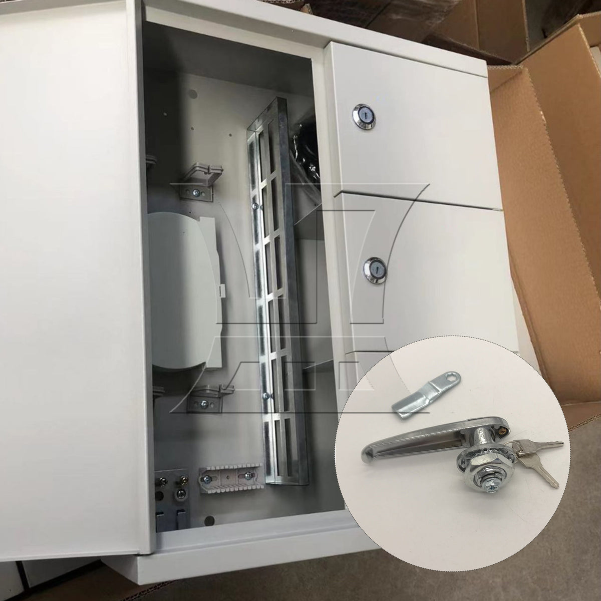 BQLZR 1pc Distribution Cabinet Lock With Handle for Distribution Cabinets