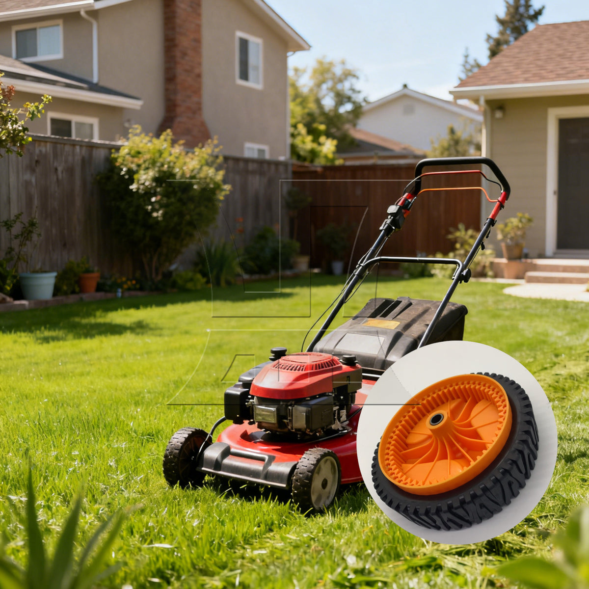 BQLZR 1pc Lawn Mower Wheel Orange Applicable To 532402567 532402936