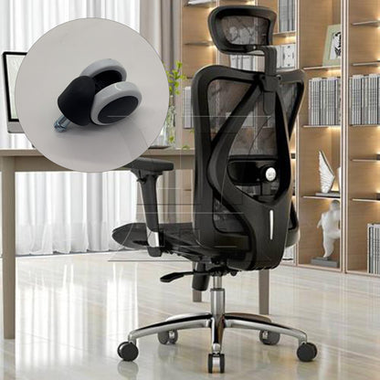 BQLZR 1pc Office Chair Casters Wheels Standard Stem White Silent Caster