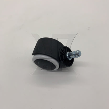 BQLZR 1pc Office Chair Casters Wheels Standard Stem White Silent Caster
