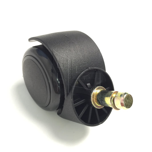 BQLZR  1pc 2inch Plastic Swivel Caster with Brake Rod 10x22mm Black for Official Chair Tea Table