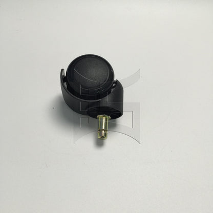 BQLZR  1pc 2inch Plastic Swivel Caster with Brake Rod 10x22mm Black for Official Chair Tea Table