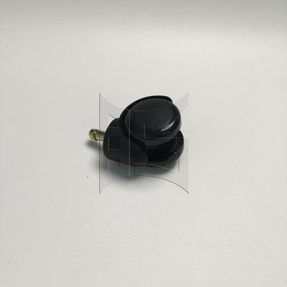BQLZR  1pc 2inch Plastic Swivel Caster with Brake Rod 10x22mm Black for Official Chair Tea Table