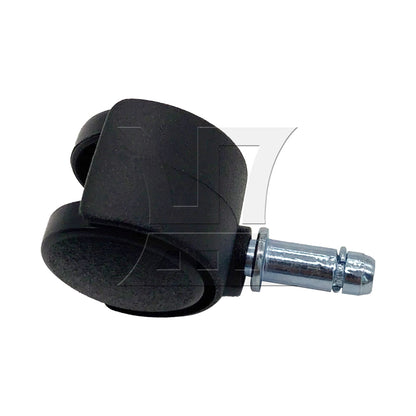 BQLZR 1pc 1inch Plastic Swivel Caster without Brake Rod 8x20mm Black for Official Chair Tea Table