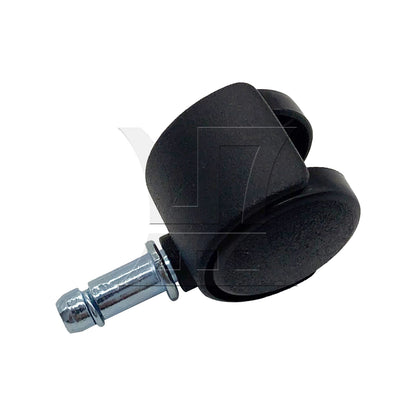 BQLZR 1pc 1inch Plastic Swivel Caster without Brake Rod 8x20mm Black for Official Chair Tea Table