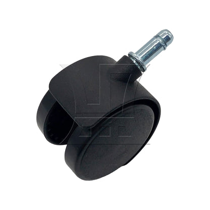 BQLZR 1pc 2inch Plastic Swivel Caster with Brake Rod 8x20mm Black for Official Chair Tea Table